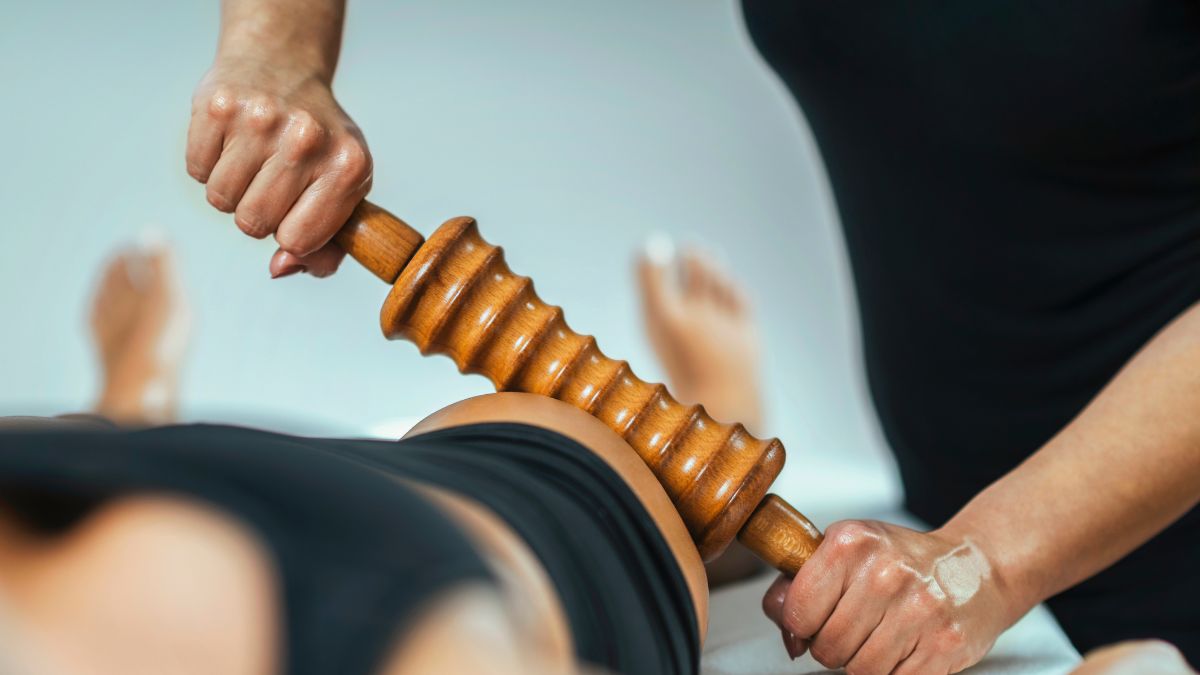 Maderoterapia para reducir celulitis.